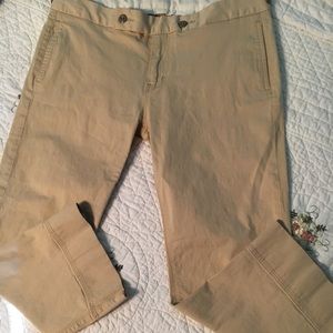 7 For All Mankind Tan Capri Pants